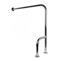 Поручень г-образный 750x800x180 мм, крепление стена-пол, правый