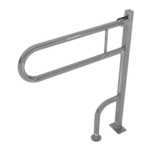 Поручень откидной на стойке с фиксатором 850x800x250 мм