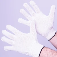 Перчатки х/б 5-ти нитка профи, белый