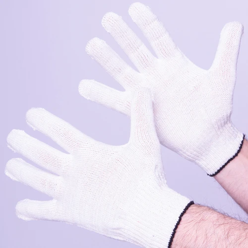 Перчатки х/б 5-ти нитка профи, белый
