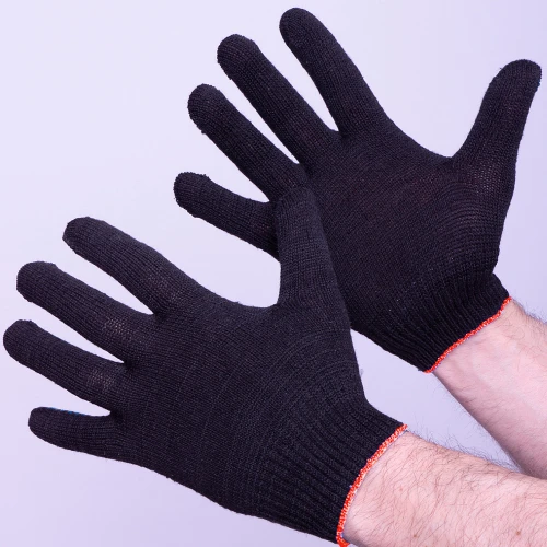 Перчатки х/б 3-х нитка лайт, черный