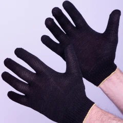 Перчатки х/б 3-х нитка стандарт, черный