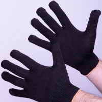 Перчатки х/б 5-ти нитка профи, черный