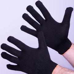 Перчатки х/б 5-ти нитка профи, черный