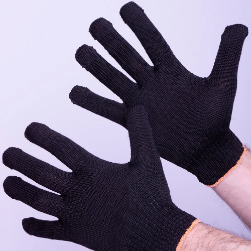 Перчатки х/б 5-ти нитка профи, черный