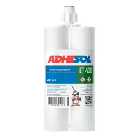 Многоцелевой, высокой вязкости двухкомпонентный клей Adhesol ET420 400мл