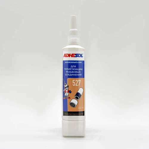 Анаэробный клей для герметизации трубных соединений средней прочности Adhesol 527 250мл