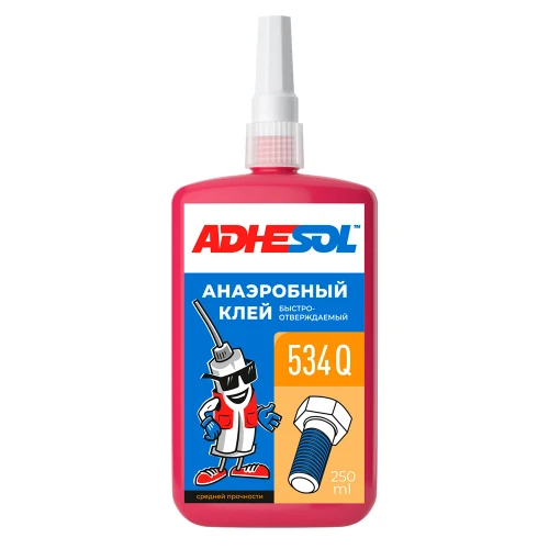 Анаэробный клей средней прочности для резьбовых соединений Adhesol 534Q 250мл