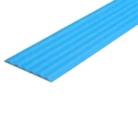 Противоскользящая тактильная направляющая полоса 40 мм без клеевого слоя, голубой