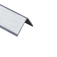 Алюминиевый отделочный уголок У-10х10 мм серебро брашированное, 2,7м