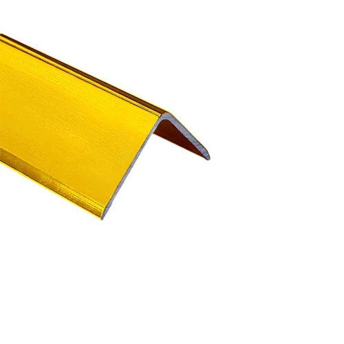 Алюминиевый отделочный уголок У-20х20 мм золото глянцевое, 2,7м