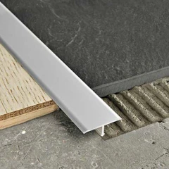 Алюминиевый Т-образный отделочный профиль Т19 шампань матовая, 2,7м