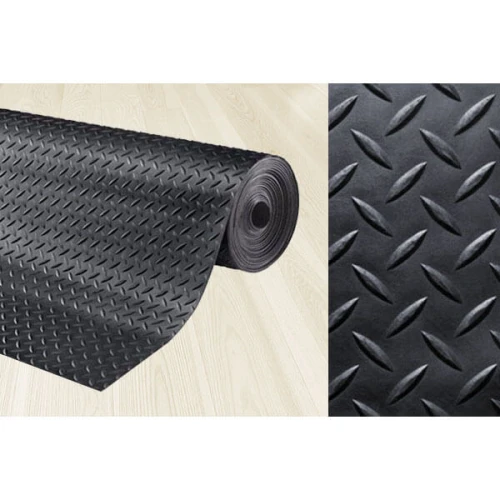 Рулонное резиновое покрытие 3мм, 1 м, длина 10 м, ёлочка