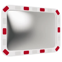 Зеркало уличное со световозвращающей окантовкой 400х600 мм прямоугольное