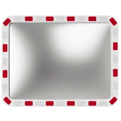 Зеркало уличное 600х800 мм со светоотражающей окантовкой прямоугольное