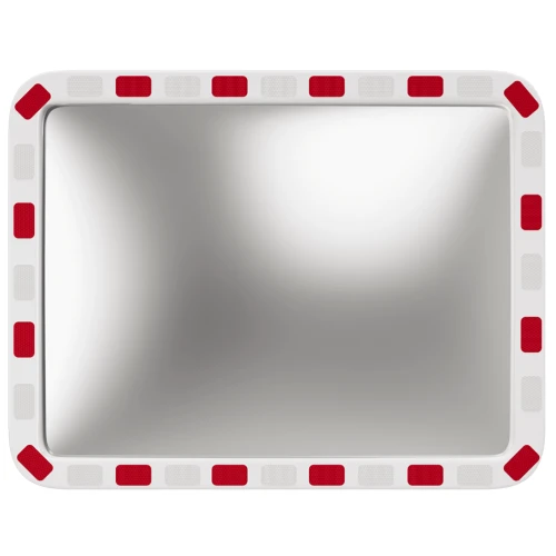 Зеркало уличное 600х800 мм со светоотражающей окантовкой прямоугольное