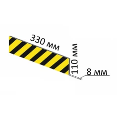 Демпфер стеновой из вспененного полиэтилена ДС-ВП-1, 330х110х8 мм