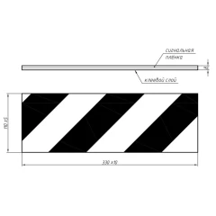 Демпфер стеновой из вспененного полиэтилена ДС-ВП-1, 330х110х8 мм
