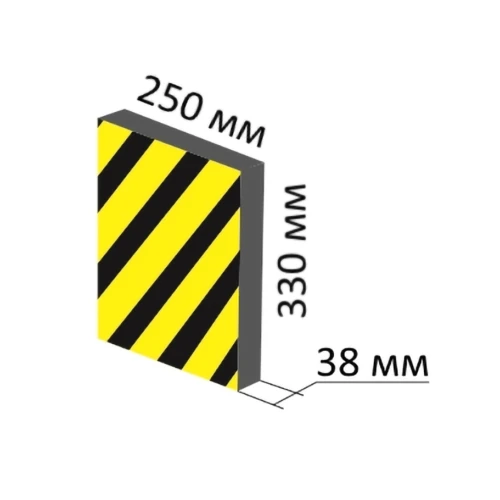 Демпфер стеновой из вспененного полиэтилена ДС-ВП-2, 335х250х38 мм