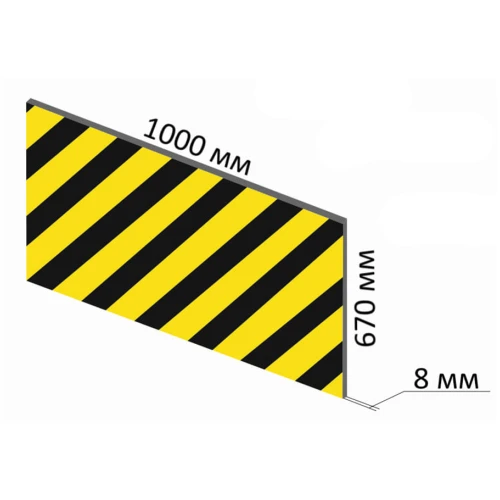 Демпфер стеновой из вспененного полиэтилена ДС-ВП-4, 1000х670х8 мм