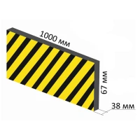 Отбойник настенный (парковочный мат) ДС-ВП-5, 1000х670х38 мм