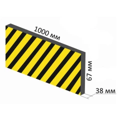 Отбойник настенный (парковочный мат) ДС-ВП-5, 1000х670х38 мм