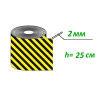 Мат парковочный фронтальный для защиты кузова ДР-ВП-1-0,25, 30000х250х2 мм