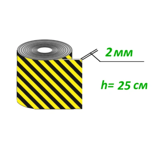 Мат парковочный фронтальный для защиты кузова ДР-ВП-1-0,25, 30000х250х2 мм