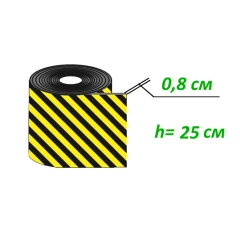 Мат парковочный рулонный самоклеящийся ДР-ВП-2-0,25, 10000х250х8 мм