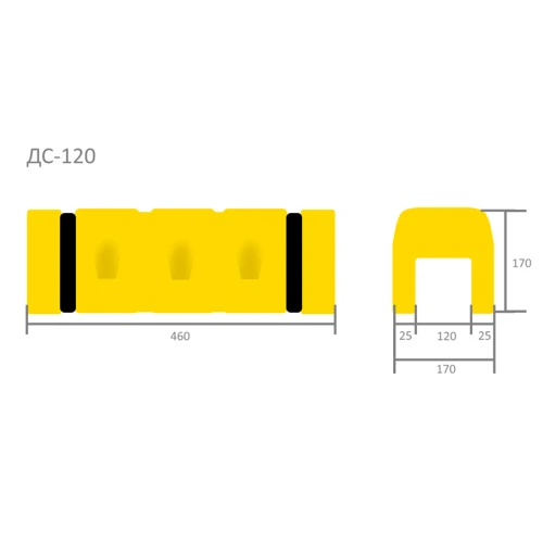 Демпфер защитный для стеллажей ДС-120