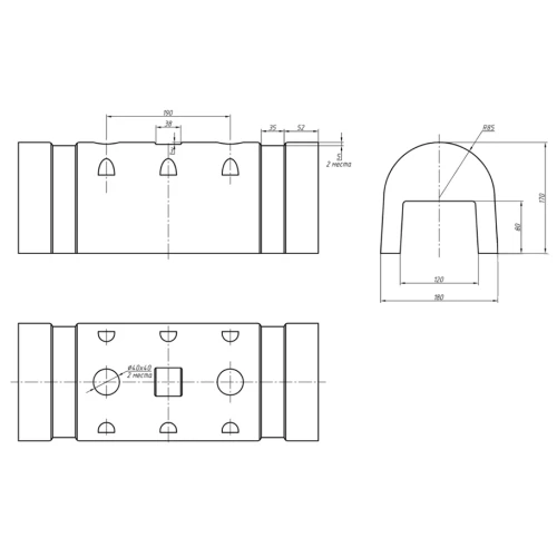 Демпфер защитный для стеллажей ДС-120