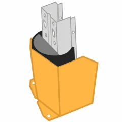 Отбойник для паллетных стеллажей S300, 30х14х14 см