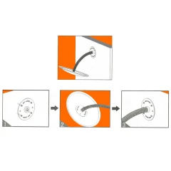 Зеркало панорамное круглое на шарниром креплении 800 мм