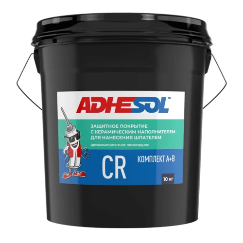 Двухкомпонентное защитное покрытие с керам-м напол-м для нанесения шпателем Adhesol CR