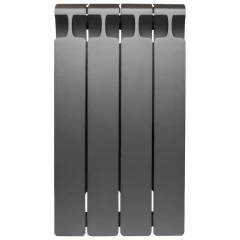 Биметаллический радиатор Rifar Monolit 500x4 секции, боковое подкл-е, титан