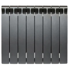 Биметаллический радиатор Rifar Monolit 500x8 секций, боковое подкл-е, титан