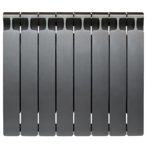 Биметаллический радиатор Rifar Monolit 500x8 секций, боковое подкл-е, титан