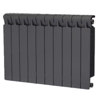 Биметаллический радиатор Rifar Monolit 500x10 секций, боковое подкл-е, антрацит
