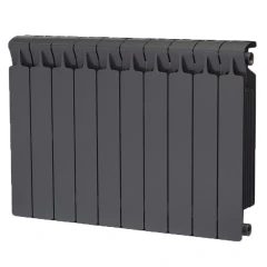 Биметаллический радиатор Rifar Monolit 500x10 секций, боковое подкл-е, антрацит