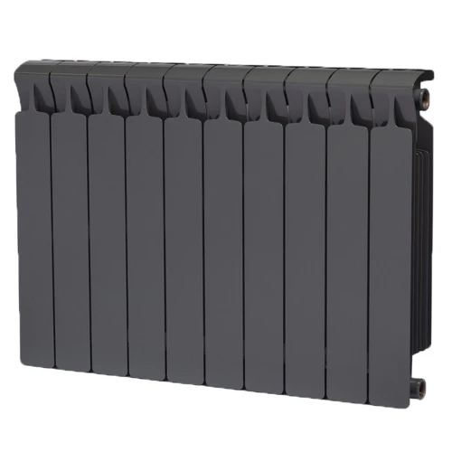 Биметаллический радиатор Rifar Monolit 500x10 секций, боковое подкл-е, антрацит