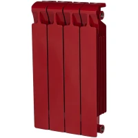 Биметаллический радиатор Rifar Monolit 500x4 секции, боковое подкл-е, бордо