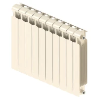 Биметаллический радиатор Rifar Monolit 500x10 секций, боковое подкл-е, айвори