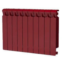 Биметаллический радиатор Rifar Monolit 500x10 секций, боковое подкл-е, бордо