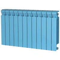 Биметаллический радиатор Rifar Monolit 500x12 секций, боковое подкл-е, сапфир