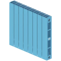 Биметаллический радиатор Rifar SUPReMO 500x8 секций, боковое подкл-е, сапфир