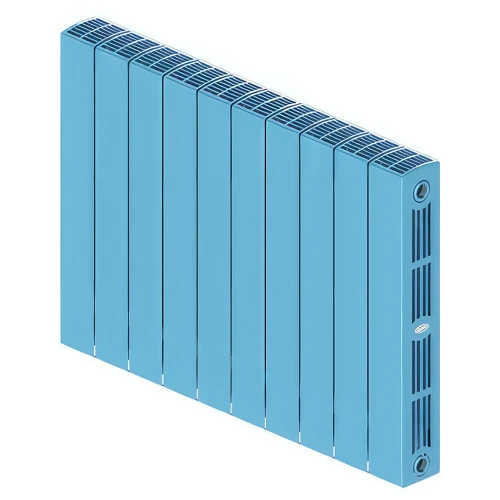 Биметаллический радиатор Rifar SUPReMO 500x10 секций, боковое подкл-е, сапфир