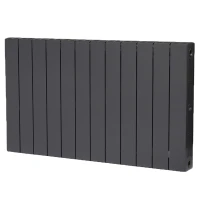 Биметаллический радиатор Rifar SUPReMO 500x12 секций, боковое подкл-е, титан