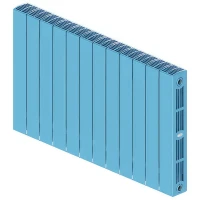 Биметаллический радиатор Rifar SUPReMO 500x12 секций, боковое подкл-е, сапфир