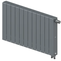 Биметаллический радиатор Rifar SUPReMO Ventil 500x12 секций, правое подкл-е, титан
