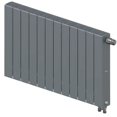 Биметаллический радиатор Rifar SUPReMO Ventil 500x12 секций, правое подкл-е, титан